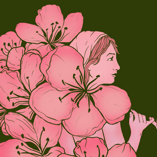 Hawthorn May Birth Month Flower Mother/Daughter Museum Grade Print - 8x10"