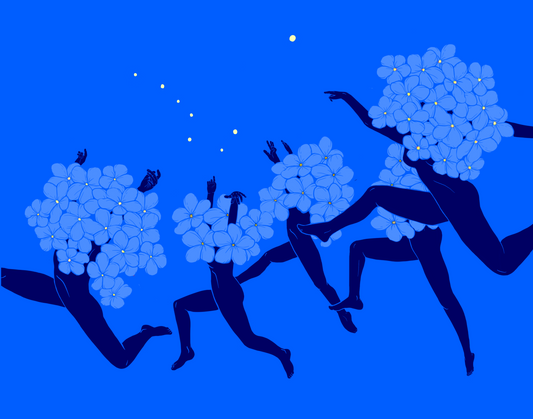 Forget-Me-Not Alaska State Flower Lady Museum Grade Print - 8x10"