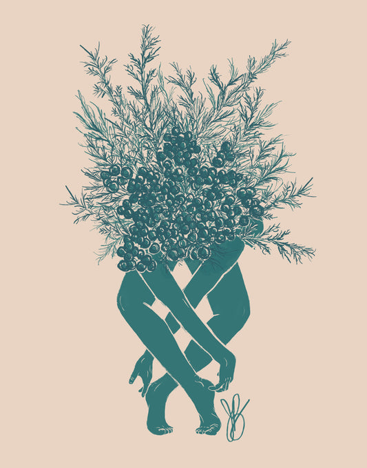 Juniper Botanical Lady Museum-Grade Matte Print - 8x10"