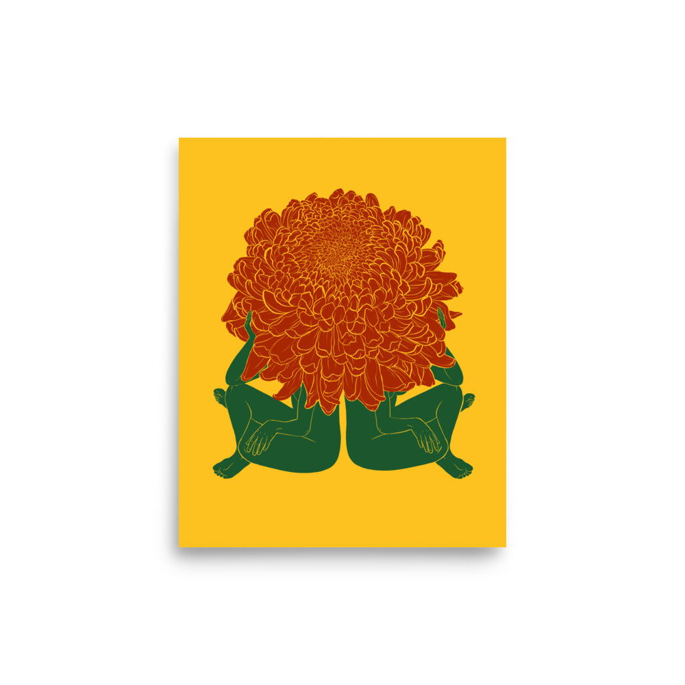 Chrysanthemum - November Flower Ladies Museum Grade Print - 8x10"