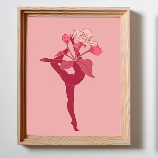 Apple Blossom - Arkansas + Michigan State Flower Botanical Lady - Museum Grade Print - 8x10"