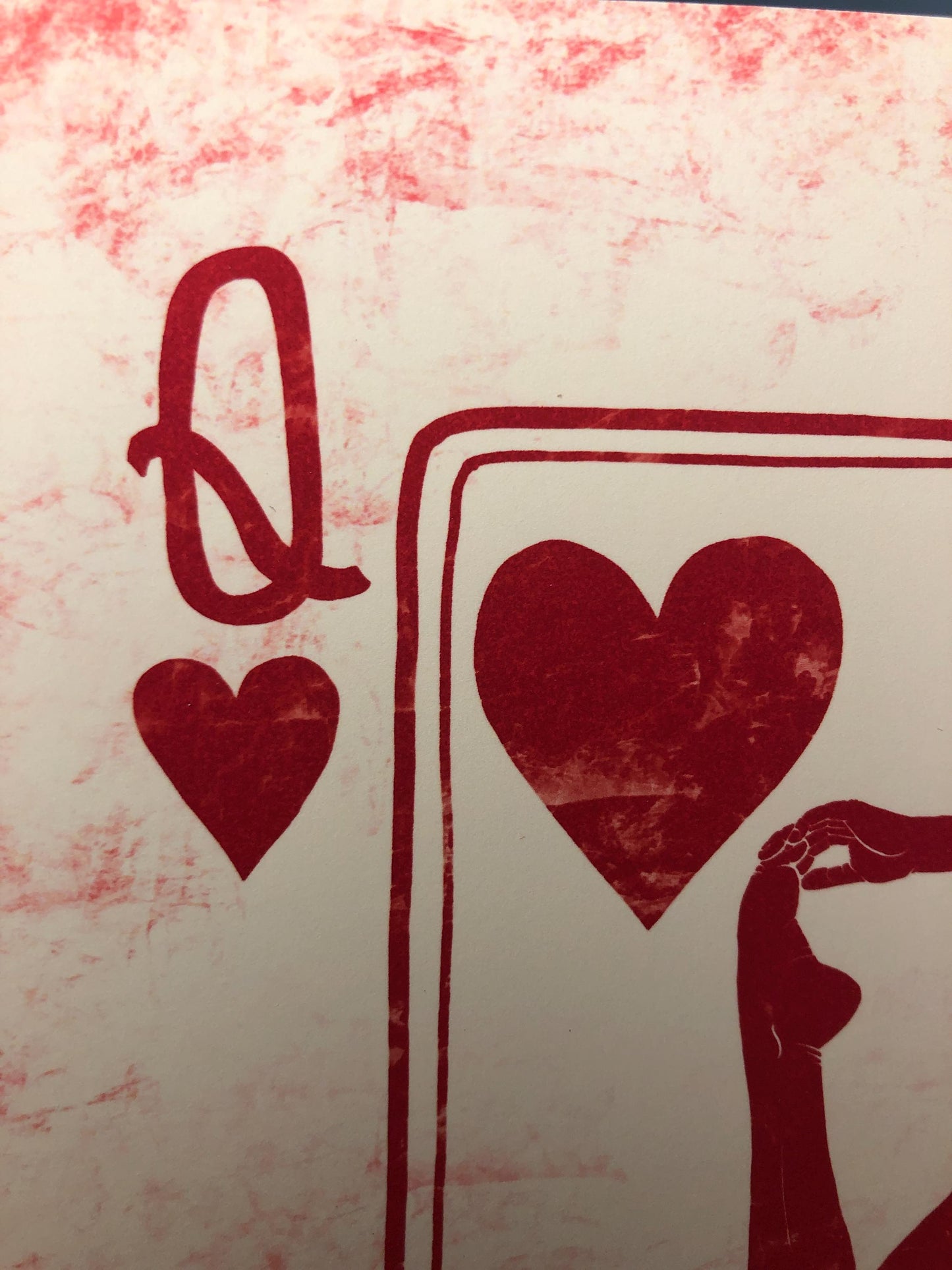 Rose Queen of Hearts Playing Card Museum-Quality Print - 8x10"