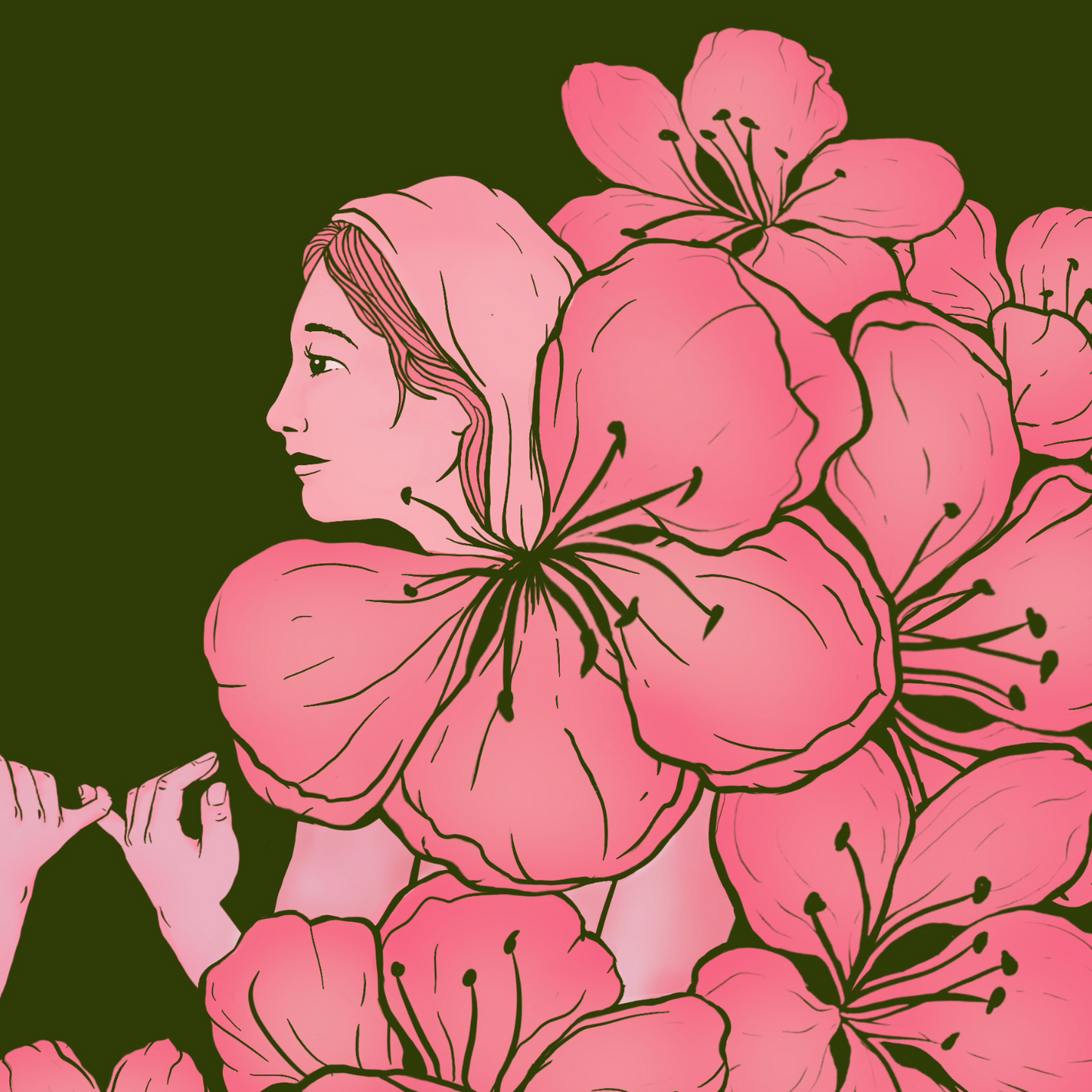 Hawthorn May Birth Month Flower Mother/Daughter  Museum Grade Print - 8x10"