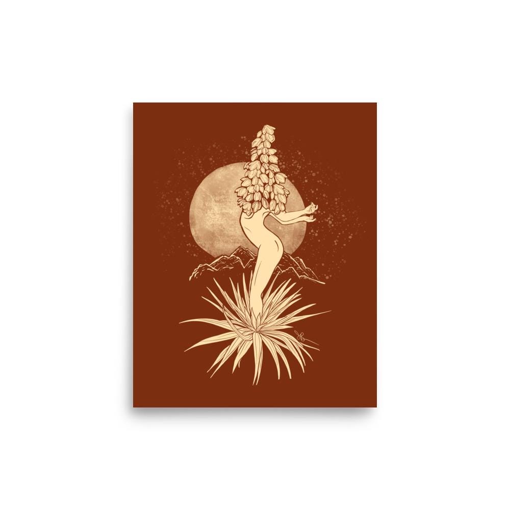 Yucca Botanical Lady Print - 8x10"