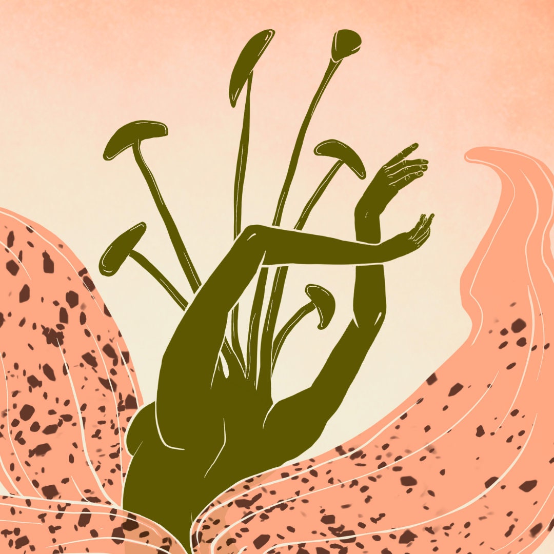 Tiger Lily Ballerina May Birth Flower Museum-Grade Print - 8x10"