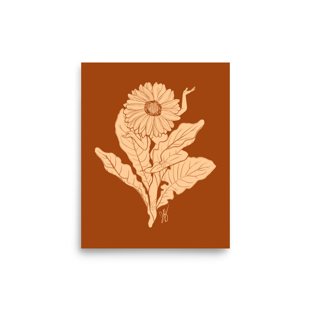 Daisy Ballerina April Birth Month Flower Museum Grade Print - 8x10"