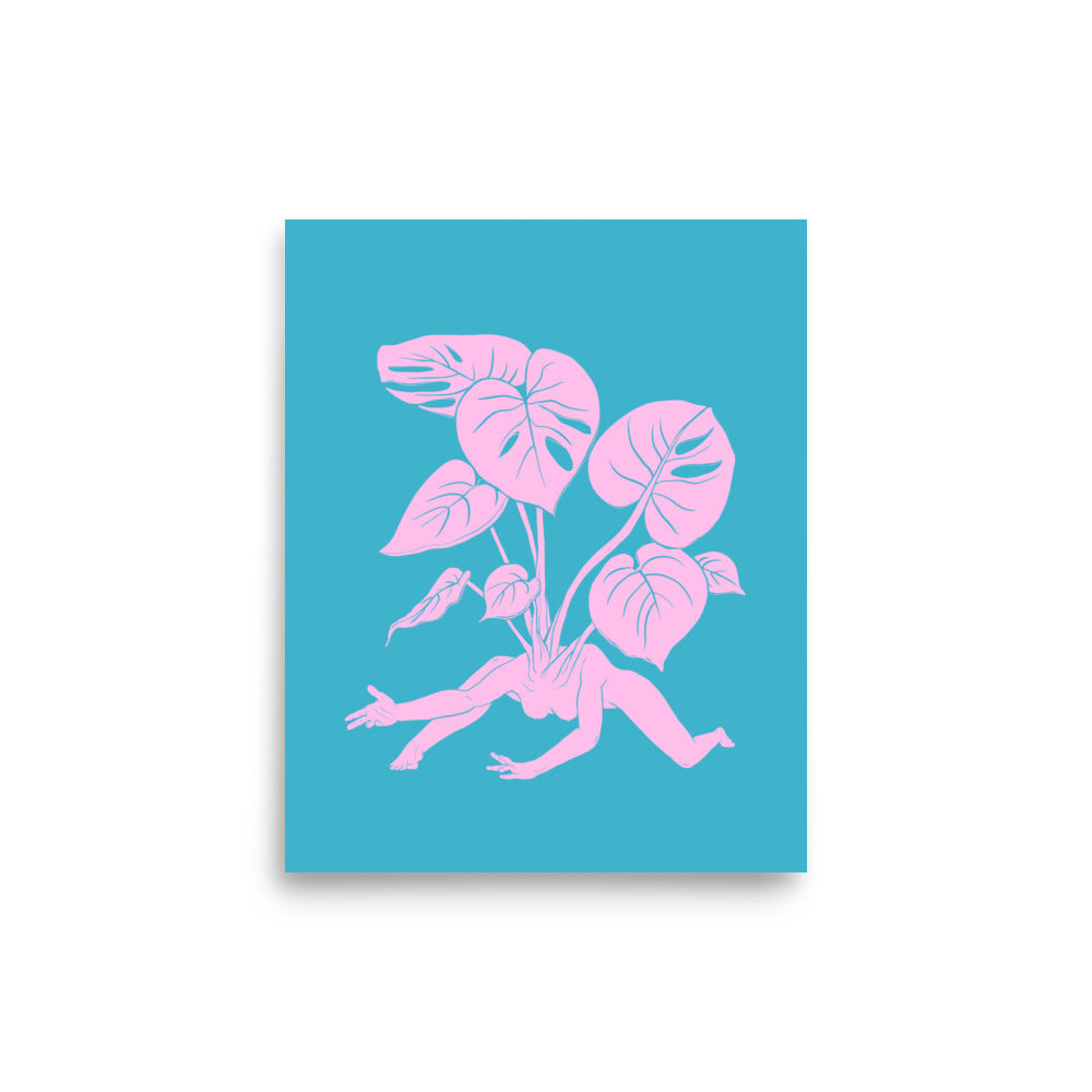 Monstera Botanical Lady Museum-Grade Matte Print - 8x10"