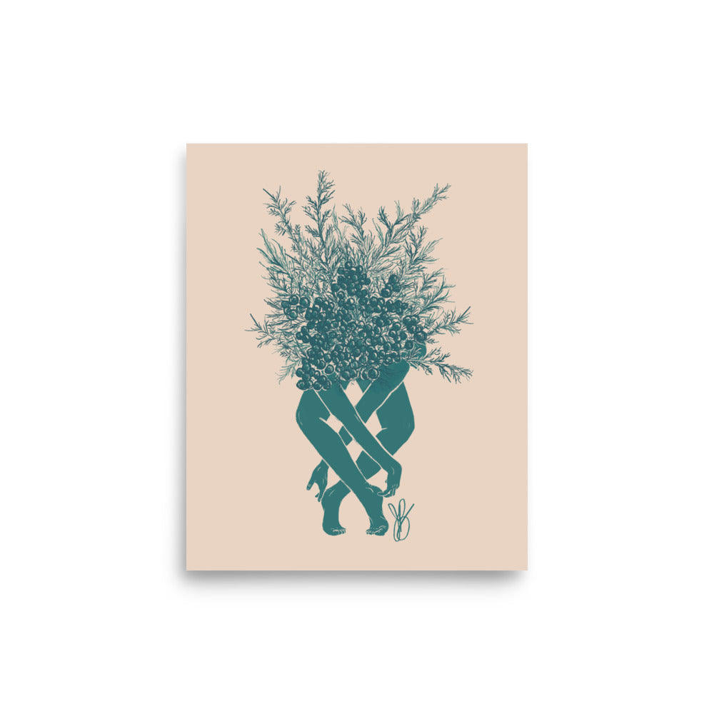 Juniper Botanical Lady Museum-Grade Matte Print - 8x10"