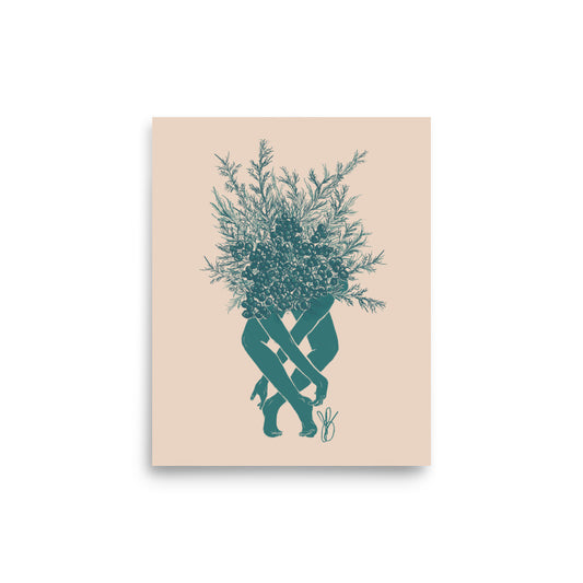 Juniper Botanical Lady Museum-Grade Matte Print - 8x10"
