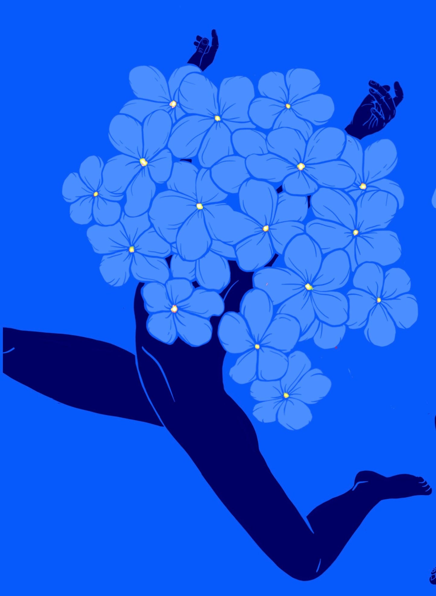 Forget-Me-Not Alaska State Flower Lady Museum Grade Print - 8x10"